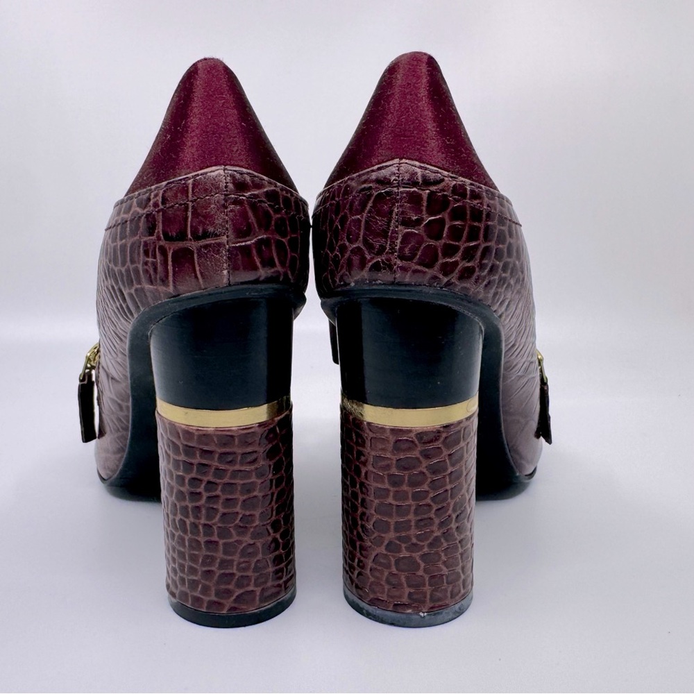 BCBG Girls Wine and Gold Leather Heels - Picture 3 of 4